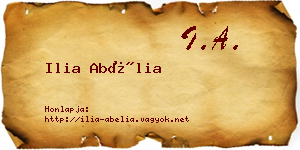 Ilia Abélia névjegykártya
